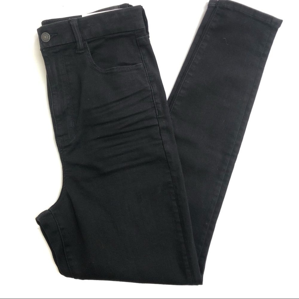 American Eagle Curvy Highest Rise Black Skinny Jegging Jeans Next Level Stretch